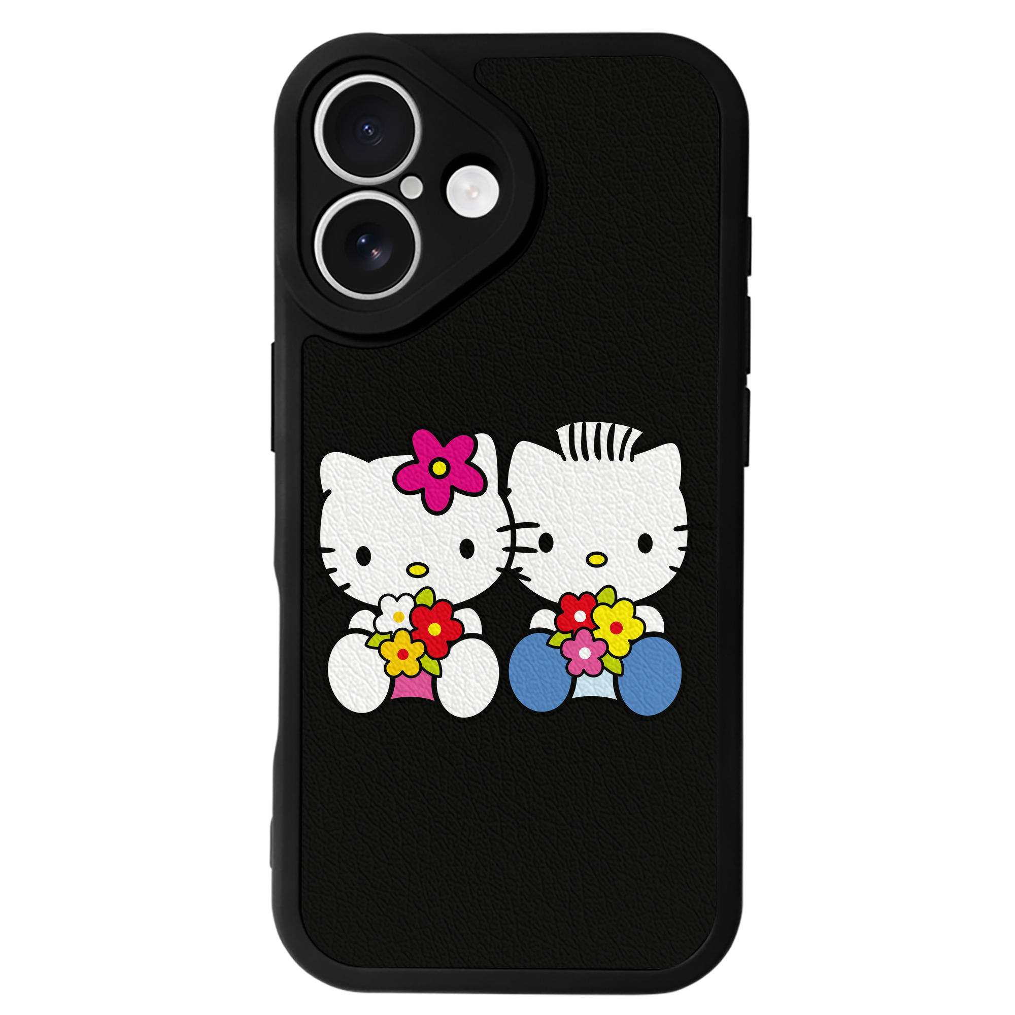 （画像用） Hello Kitty ハローキティ 【iPhone 16シリーズ対応】シリコンスマホケース（レザー調） 材質：シリコン